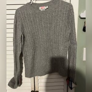 Cashmere sweater, with pattern cuffs
